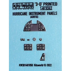 Tableaux de bord couleur 3D Hawker Hurricane (conçus pour être utilisés avec les kits Airfix)