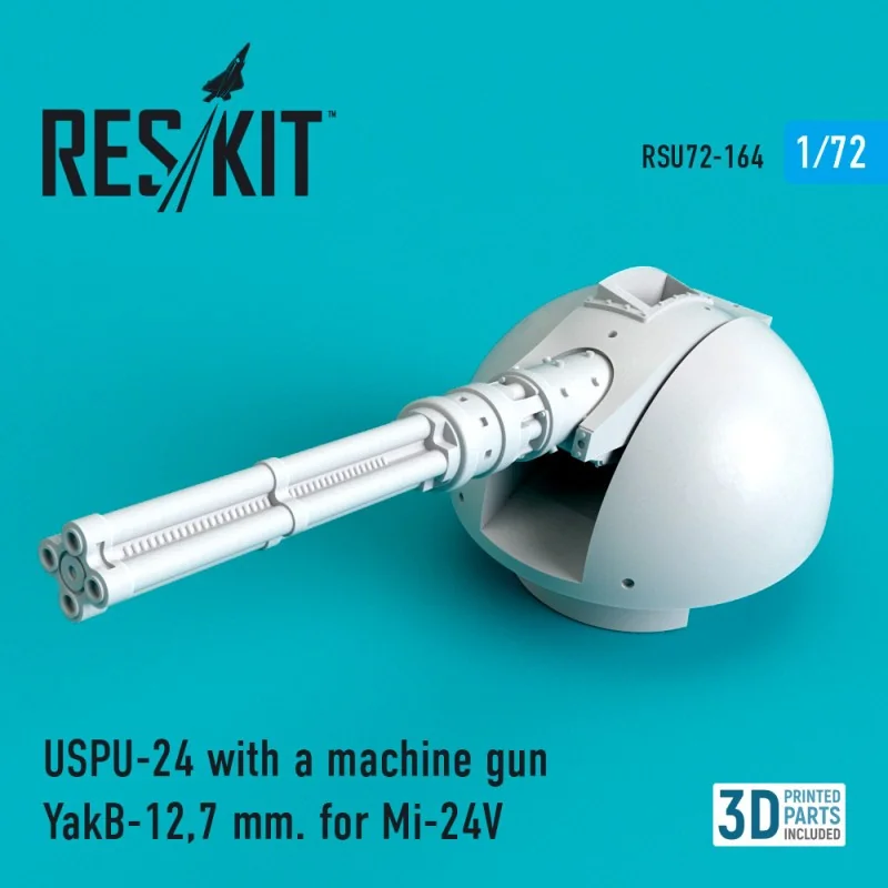 USPU-24 avec une mitrailleuse YakB-12,7 mm pour Mil Mi-24V (conçu pour être utilisé avec les kits Zvezda)