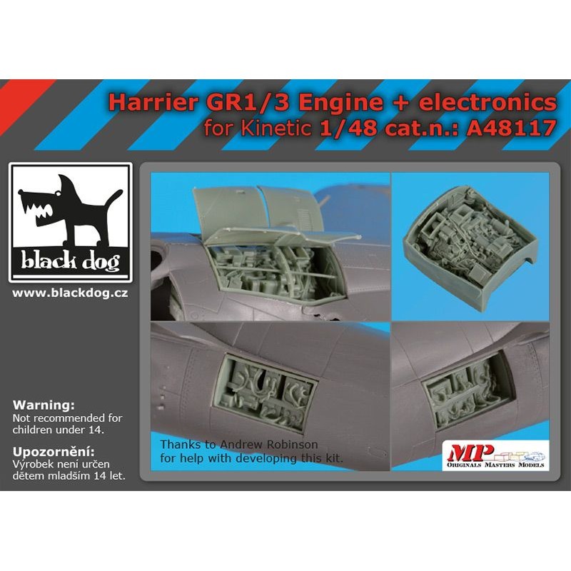 Moteur Bae Harrier GR.1/3 + électronique (conçu pour être utilisé avec les kits Kinetic Model)