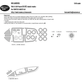 Masques FMA IA-58 Pucara BASIC Kabuki (conçus pour être utilisés avec le kit Kinetic K48078)