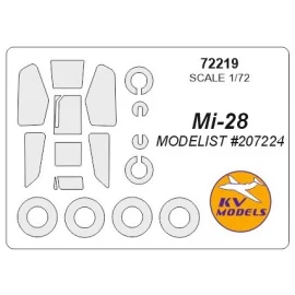 Mil Mi-28 + masques de roues (conçu pour être utilisé avec les kits MODELIST MD207224)