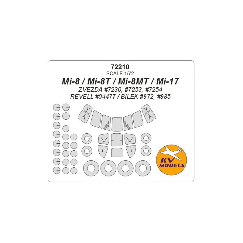 Masques de roues Mil Mi-8 / Mi-17+ (conçus pour être utilisés avec les kits ZVEZDA)