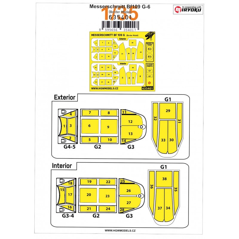 Messerschmitt Bf-109G-6 (conçu pour être utilisé avec les kits Border Model)