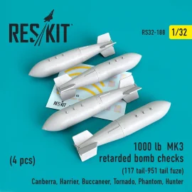 Contrôles de bombes retardés MK3 de 1000 lb (4 pièces) (fusée de queue 117 queue-951)