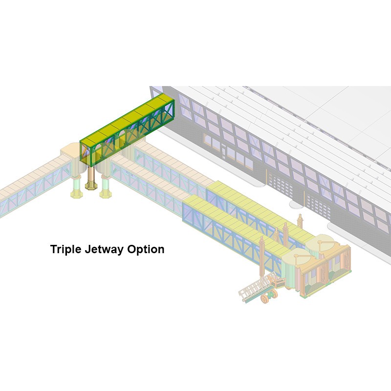 Terminal de l'aéroport à Jetway Connecting Bridge Glass Style