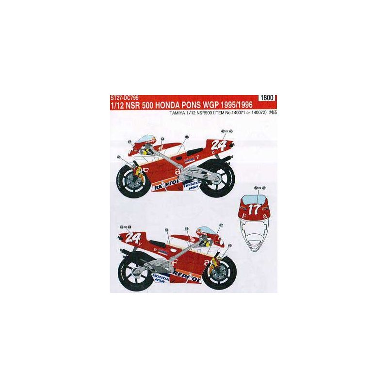 Décalcomanie HONDA NSR 500