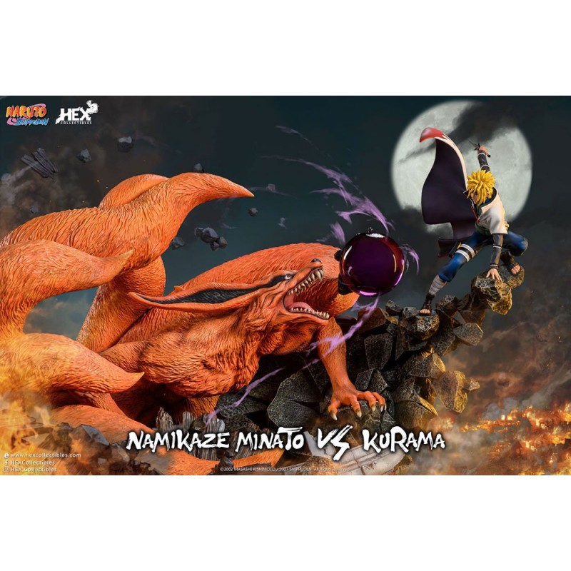 Naruto Shippuden statuette 1/8 Battle of Destiny Namikaze Minato vs Kurama 59 cm