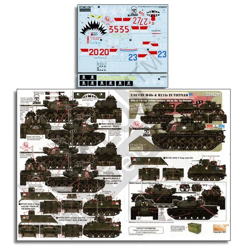 1/10 CAV M48 et M113 au Vietnam