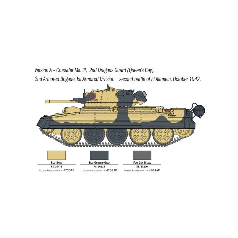 Crusader Mk.III et Equipage