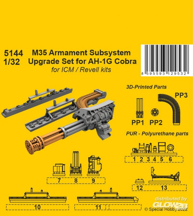 M35 Armament Subsystem Upgrade Set for AH-1G Cobra 1/32 / pour kits ICM et Revell