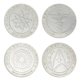 Star Trek pack 4 médaillons Starfleet Division Limited Edition (plaqué argent)