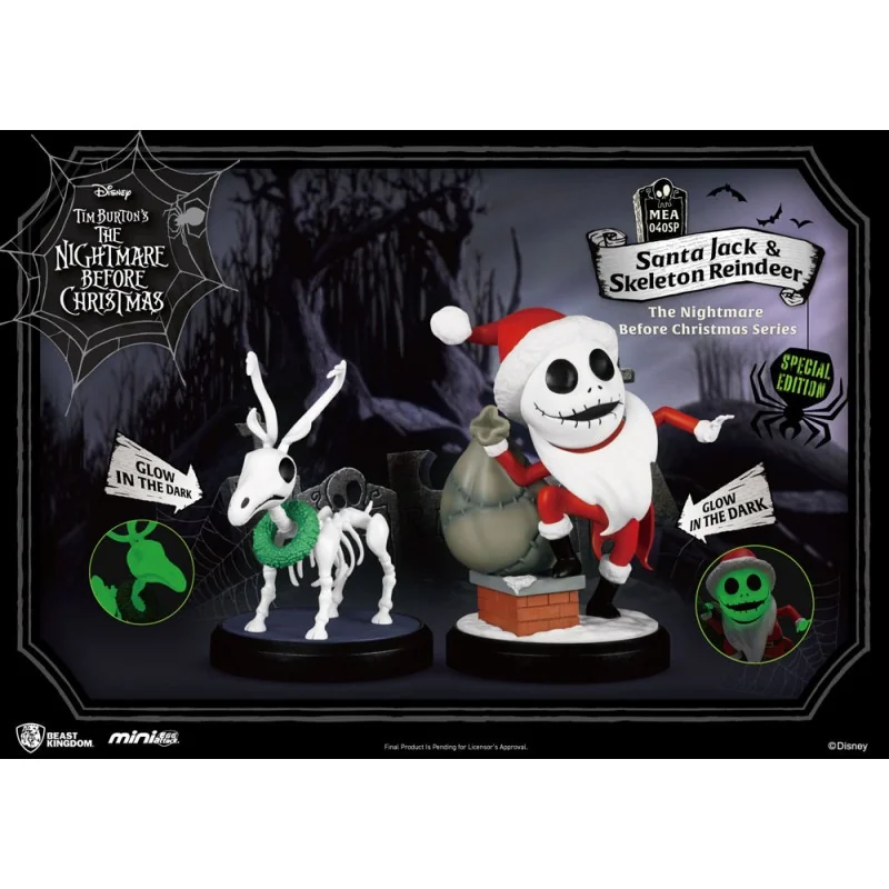 L´étrange Noël de Mr. Jack pack 2 figurine Mini Egg Attack Santa Jack & Skeleton Reindeer 8 cm