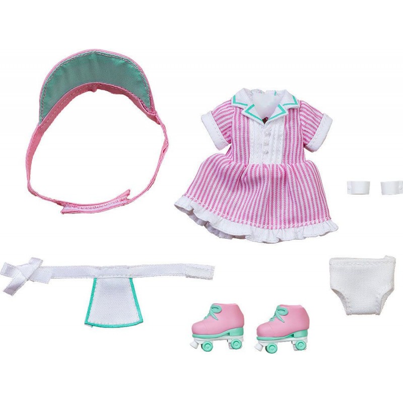 Figurine articulée Original Character accessoires pour figurines Nendoroid Doll Outfit Set: Diner - Girl (Pink)