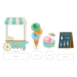 Figurine articulée Nendoroid More accessoires pour figurines Nendoroid Acrylic Stand Decorations: Ice Cream Parlor
