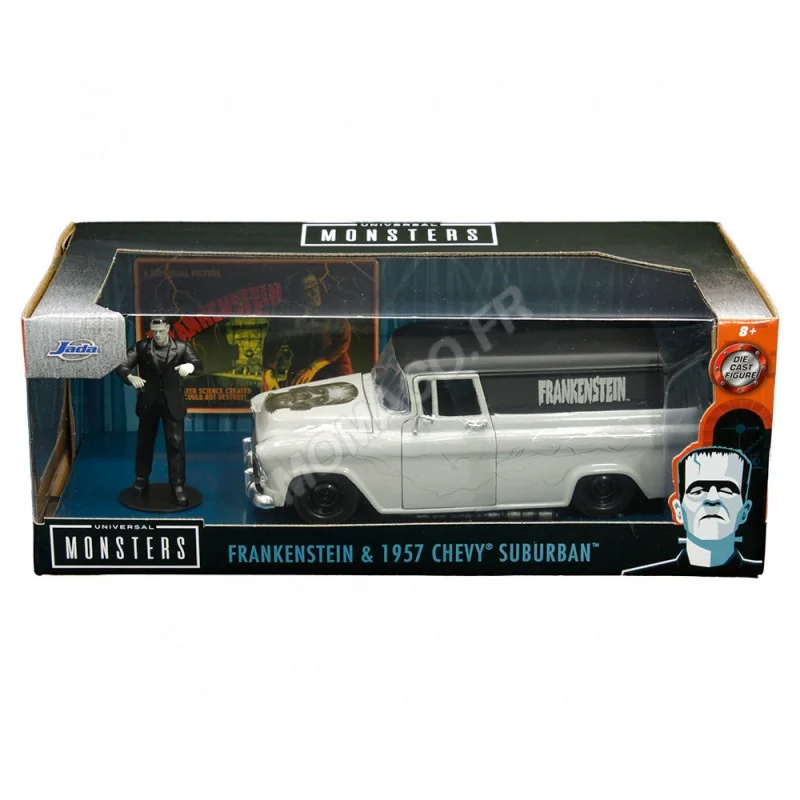 CHEVROLET SUBURBAN 1957 "FRANKENSTEIN" AVEC FIGURINE FRANKENSTEIN