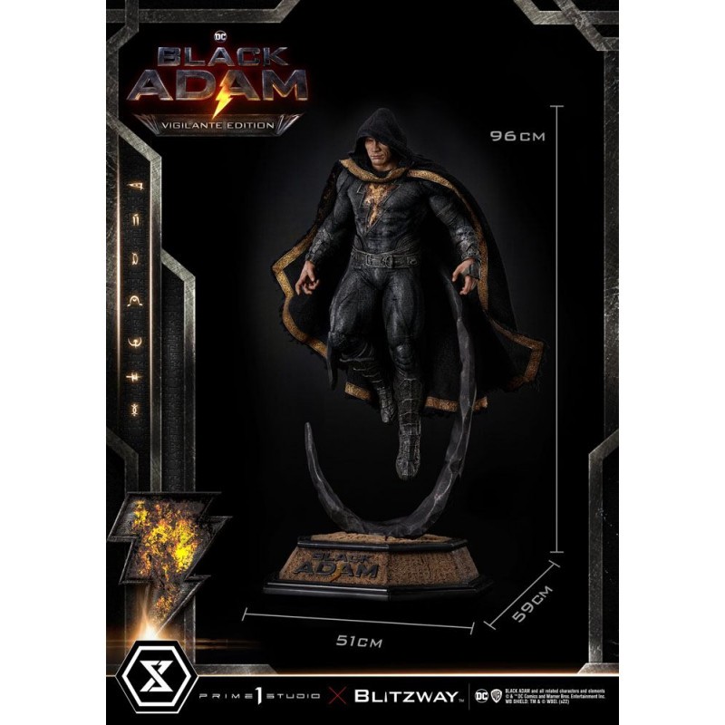 Black Adam statuette Museum Masterline 1/3 Black Adam Vigilante Edition 96 cm