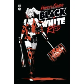 Harley Quinn black + white + red