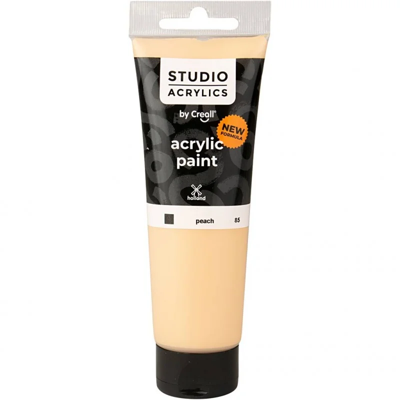 Peinture acrylique Creall Studio, peach (85), opaque, 120 ml/ 1 flacon