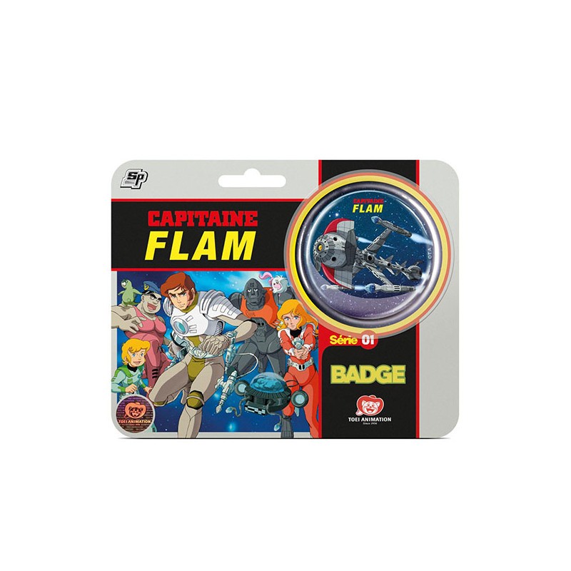 Capitaine Flam Badge Blister Cyberlabe 5,6cm