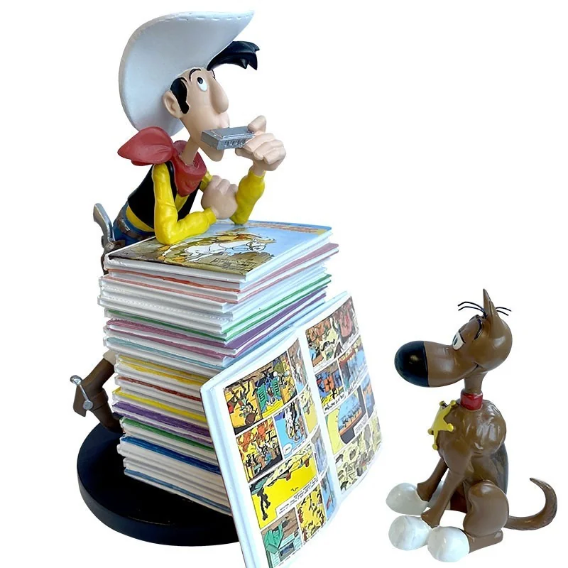 12410 - LUCKY LUKE - RESINE DE COLLECTION - LUCKY LUKE PILE DE LIVRE