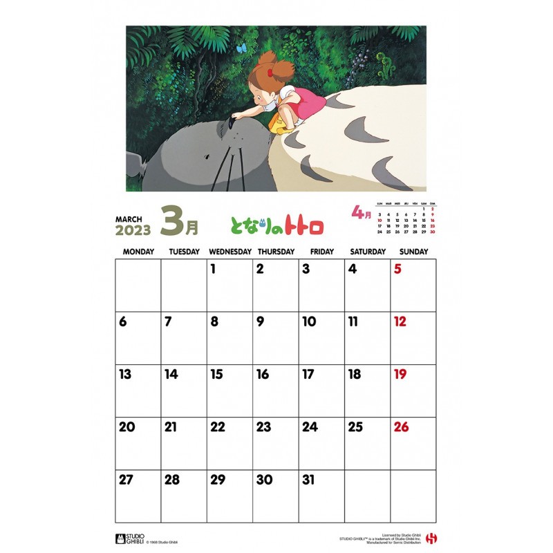 CALENDRIER TOTORO 2023