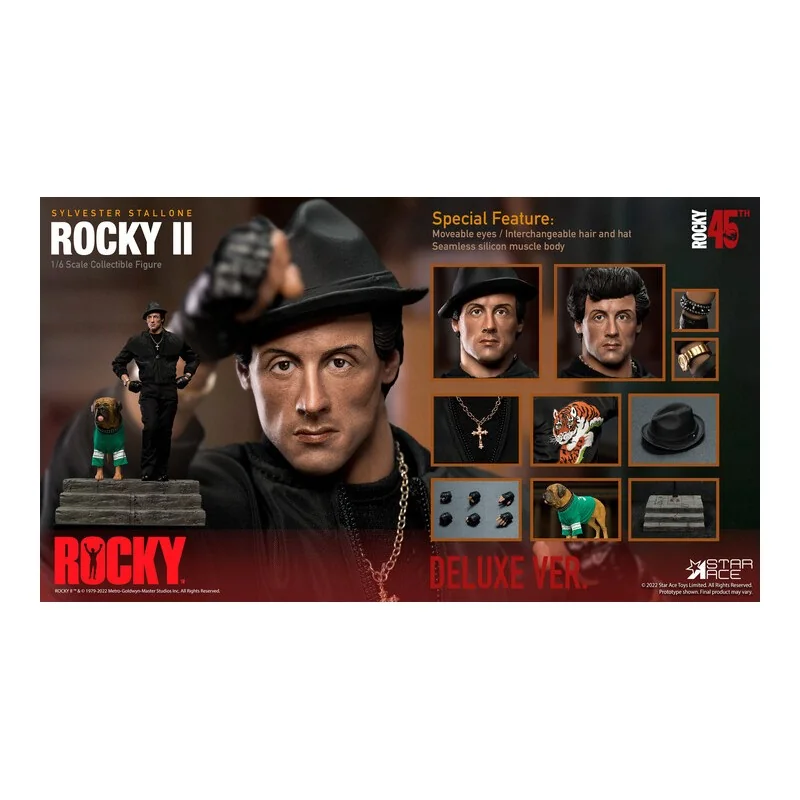 COMBINAISON ROCKY BALBOA NOIRE 1/6 DELUXE AF