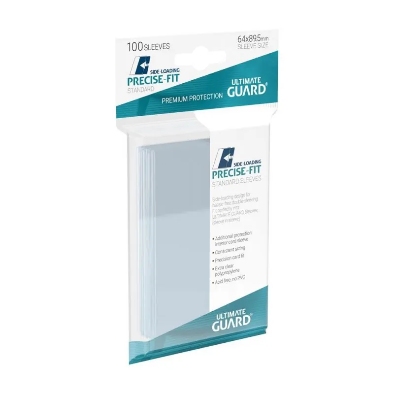 Ultimate Guard 100 pochettes Side-Loading Precise-Fit Sleeves taille standard Transparent