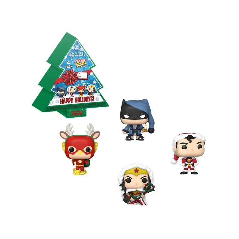 DC Pocket Pop Holiday Tree Holiday Box 4Pcs