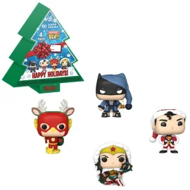 DC Pocket Pop Holiday Tree Holiday Box 4Pcs