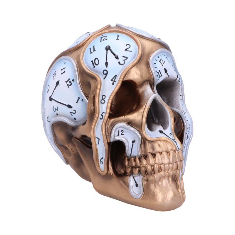 TIME GOES BY CLOCK SKULL