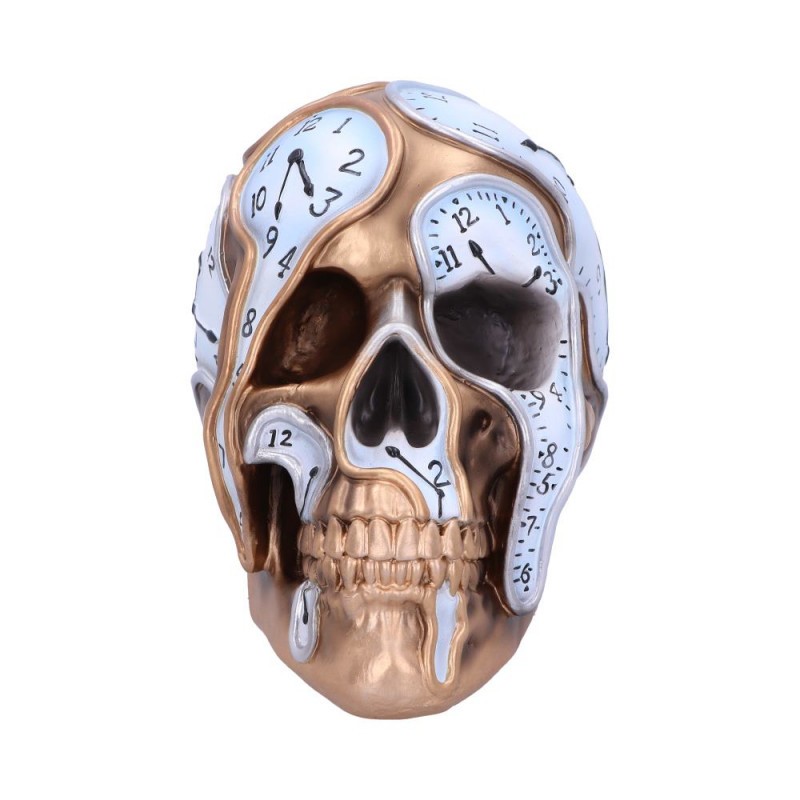 TIME GOES BY CLOCK SKULL