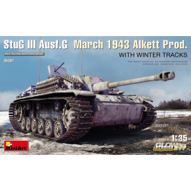 StuG III Ausf. G Mars 1943 Alkett Prod w/Winter Tracks. Trousse intérieure