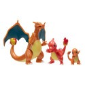 Pokémon pack 3 figurines Select Evolution Charmander , Charmeleon , Charizard