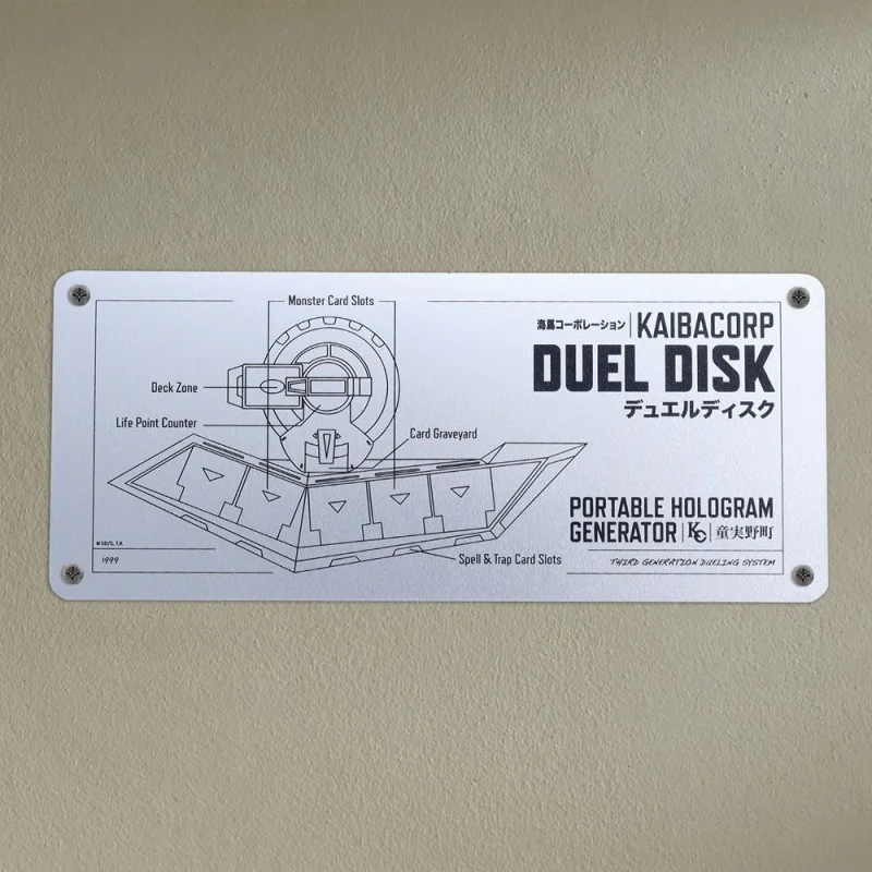 Yu-Gi-Oh! panneau métal Duel Disk Schematic