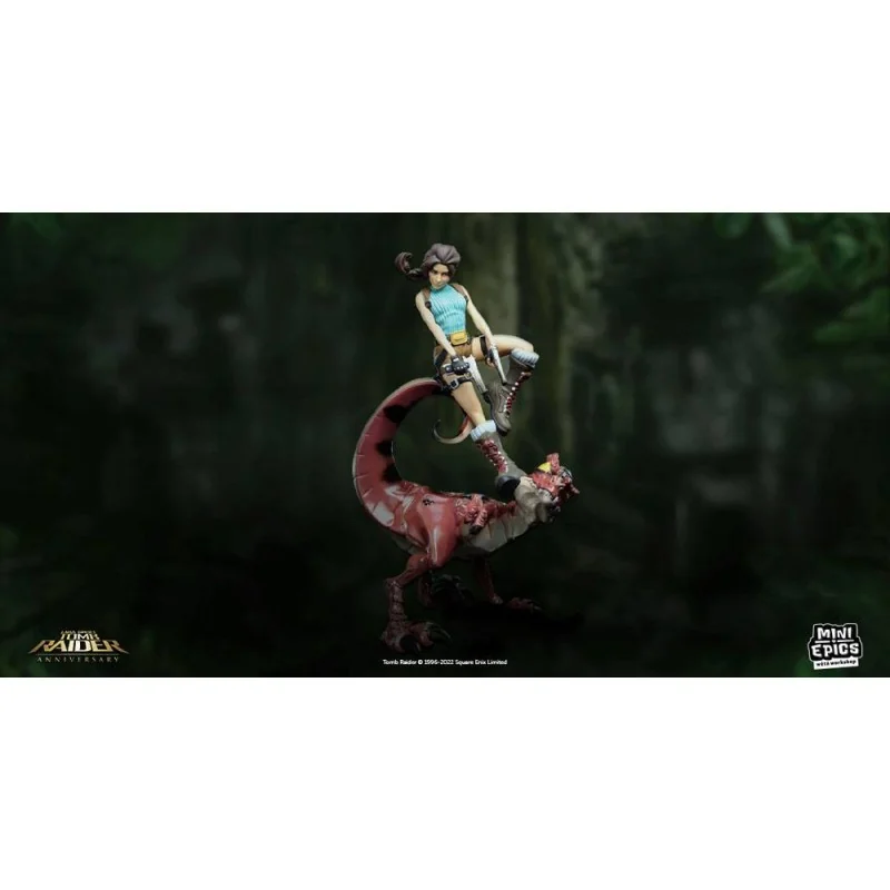 Tomb Raider figurine Mini Epics Lara Croft & Raptor 24 cm