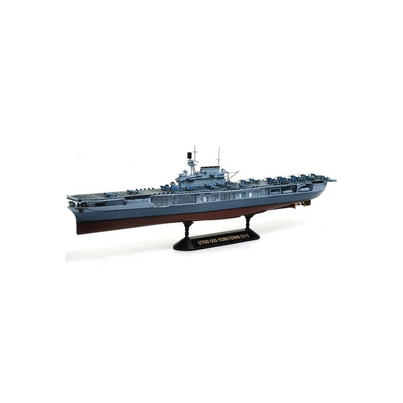 Maquette de Bateau en plastique USS Yorktown CV-5 1:700 "Bataille de Midway"