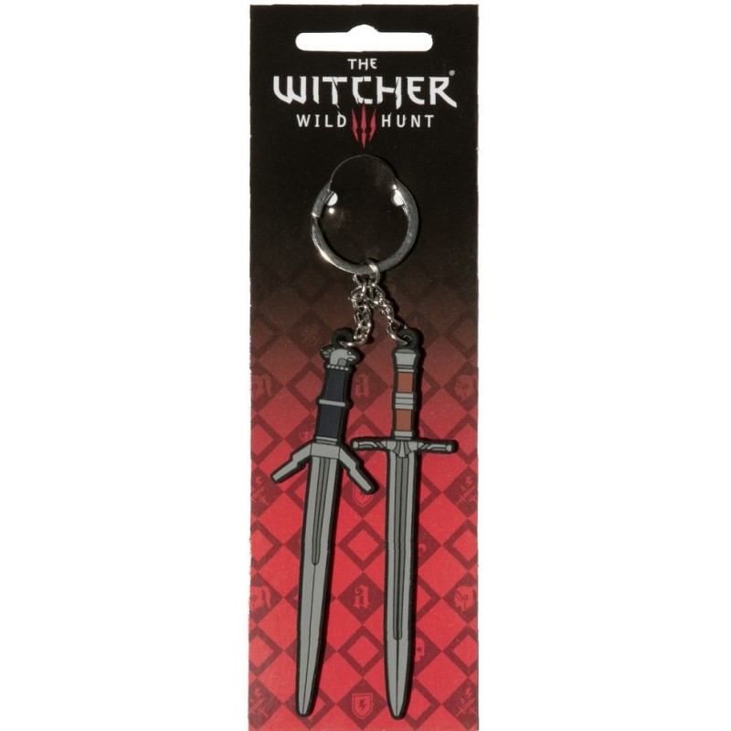 THE WITCHER STEEL AND SILVER PORTE-CLÉS