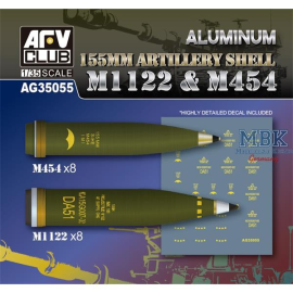 Obus d'artillerie en aluminium de 155 mm M1122 et M454