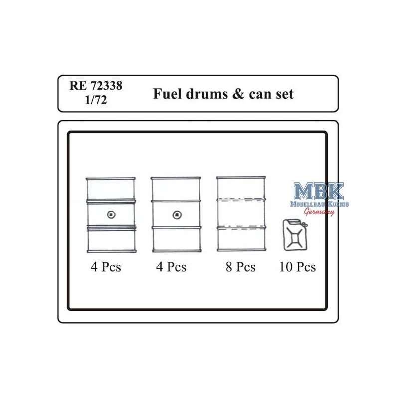 Coffret Fûts & Bidons Carburant 1/72