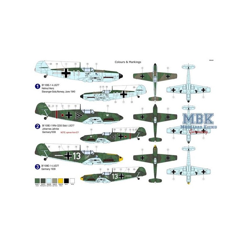 AZM7805 Messerschmitt Bf 109E-1 &8222;JG.77&8220;