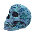 BLUE TATTOO SKULL MONEY BOX