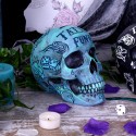 BLUE TATTOO SKULL MONEY BOX