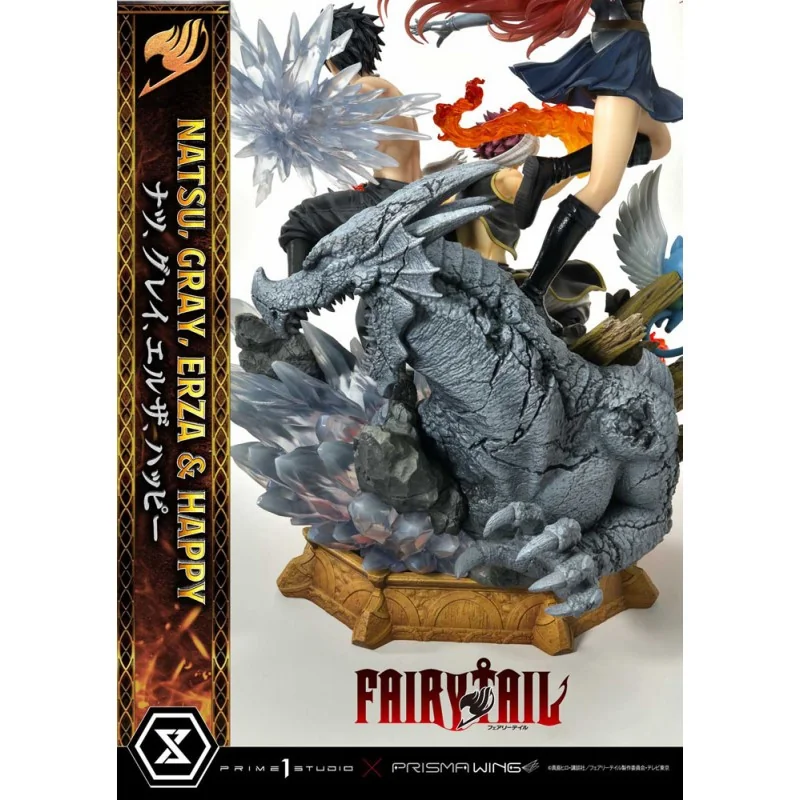 Fairy Tail Natsu, Gray, Erza, Happy Deluxe Version 57 cm