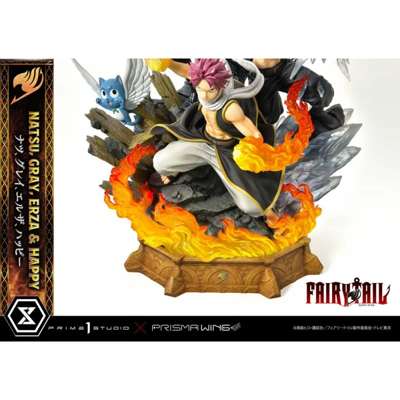 Fairy Tail Natsu, Gray, Erza, Happy Deluxe Version 57 cm