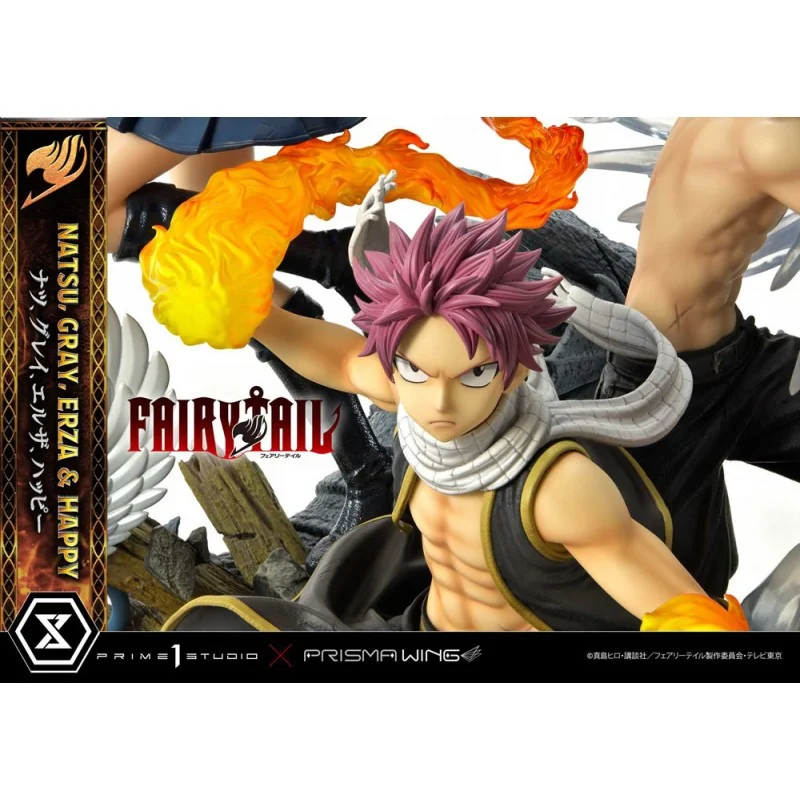 Fairy Tail Natsu, Gray, Erza, Happy Deluxe Version 57 cm