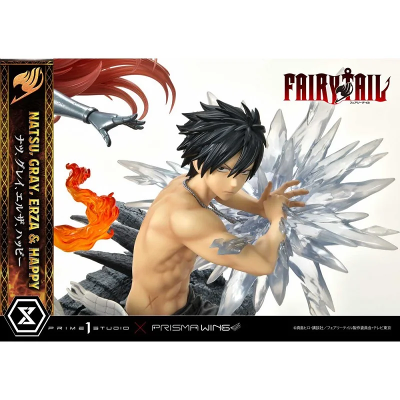 Fairy Tail Natsu, Gray, Erza, Happy Deluxe Version 57 cm