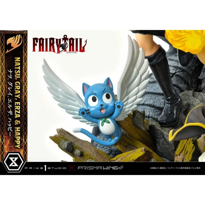 Fairy Tail Natsu, Gray, Erza, Happy Deluxe Version 57 cm