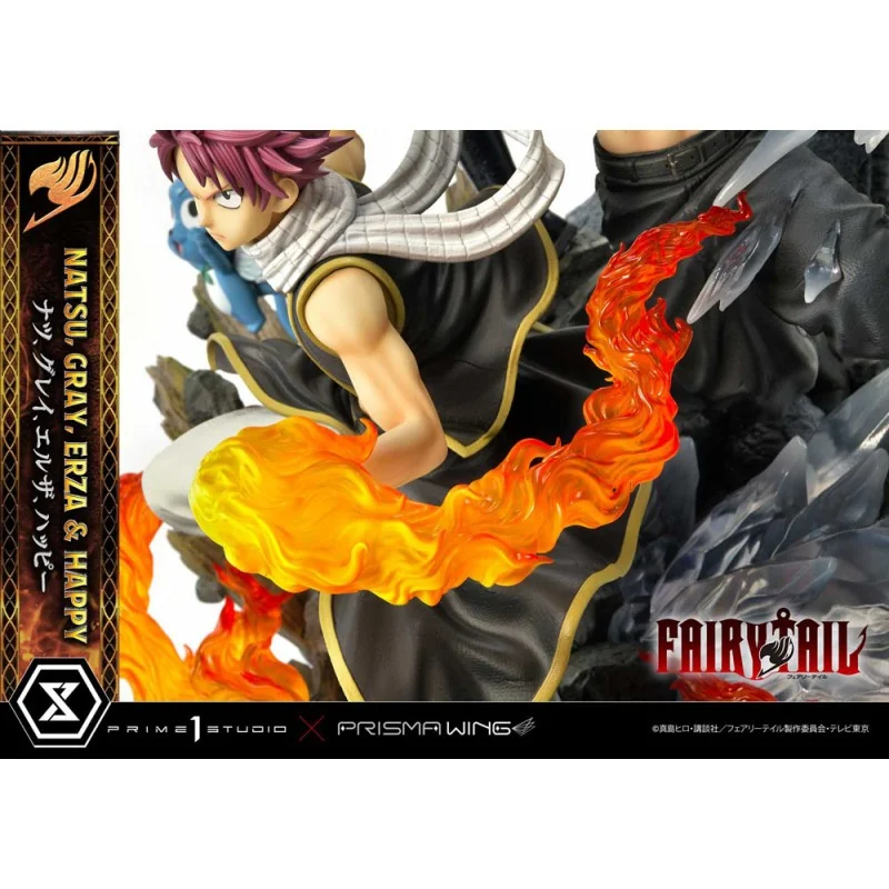 Fairy Tail Natsu, Gray, Erza, Happy Deluxe Version 57 cm