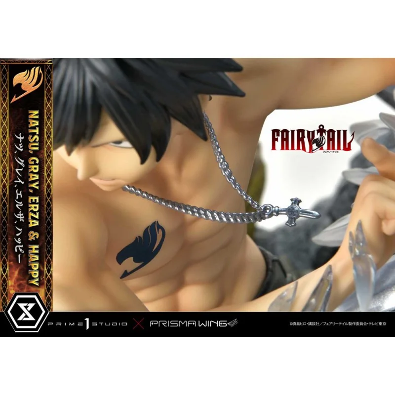 Fairy Tail Natsu, Gray, Erza, Happy Deluxe Version 57 cm