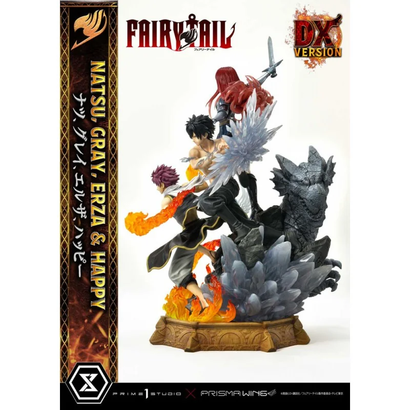 Fairy Tail Natsu, Gray, Erza, Happy Deluxe Version 57 cm